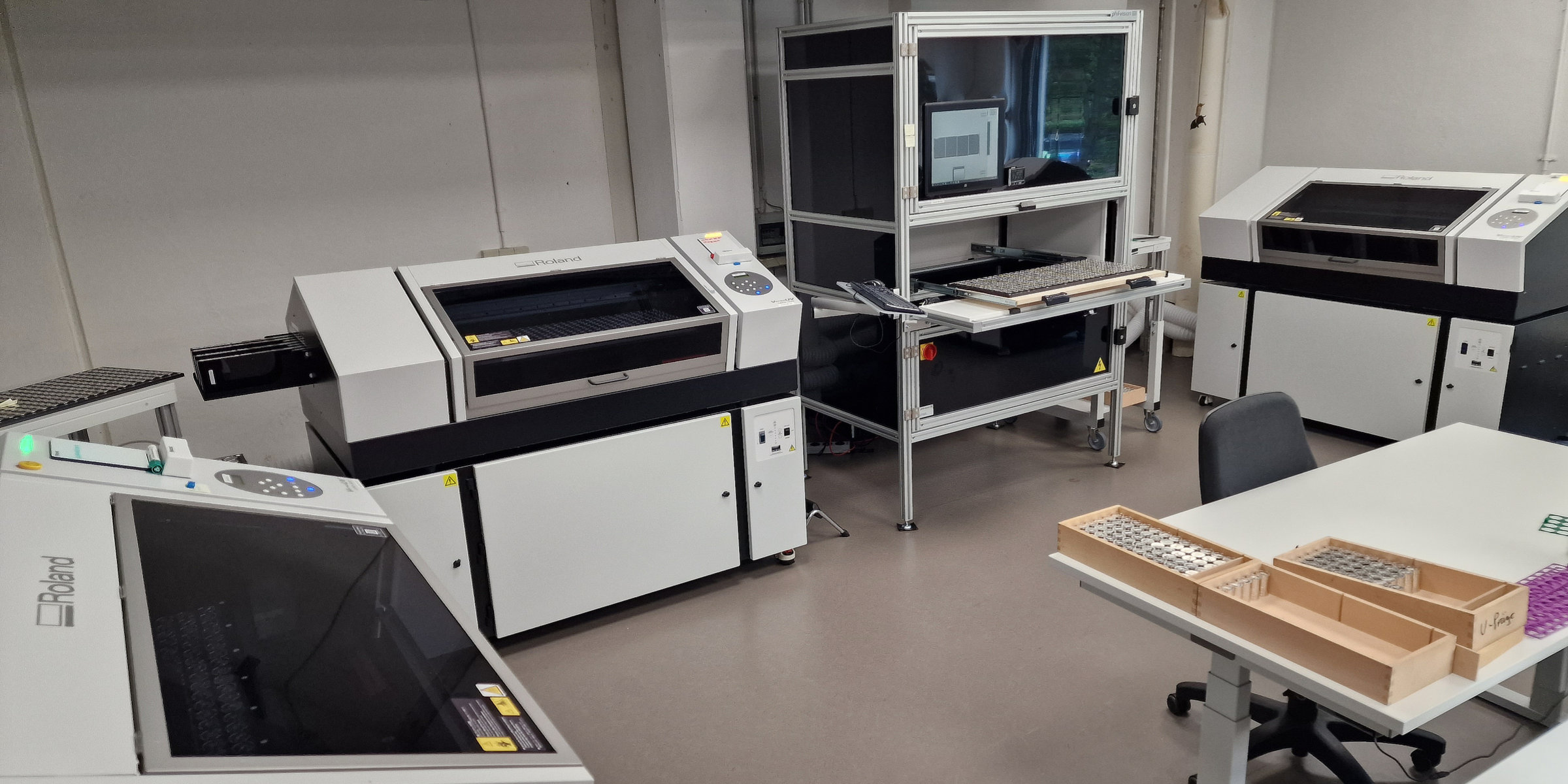 pvPhotobox mit mehreren Druckern bei der Münze Hamburg